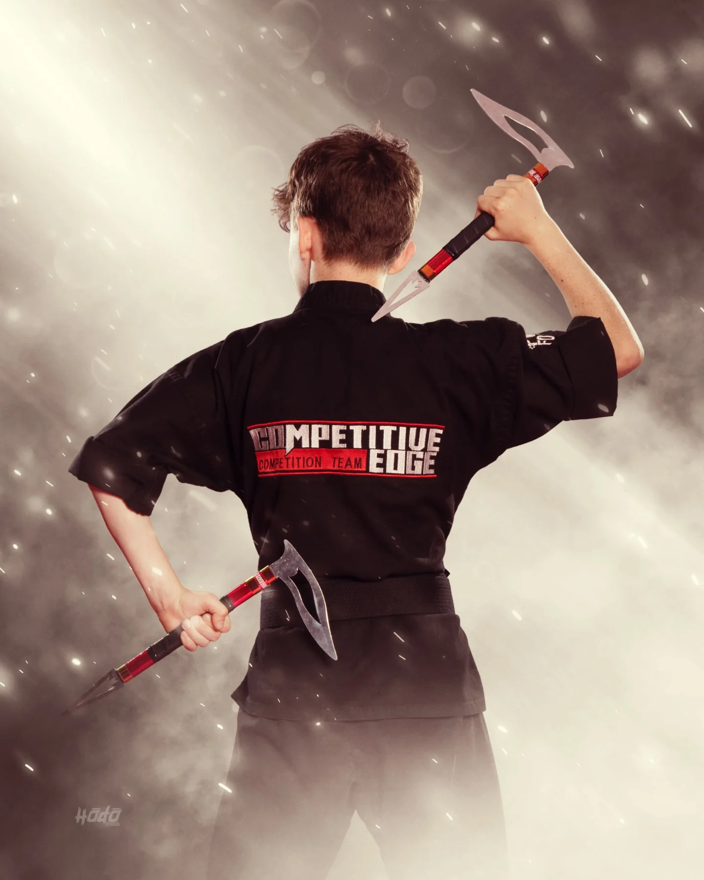 Parker wearing his Competitive Edge team uniform